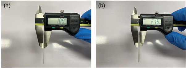 t-Nova-1550R for Glass Thickness Measurement — Millimeter (mm) Scale Selection