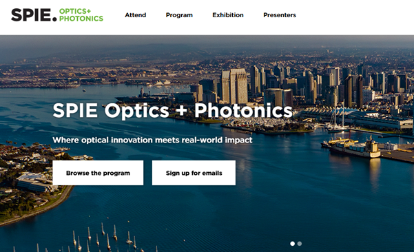 SPIE Optics + Photonics 2026 참가